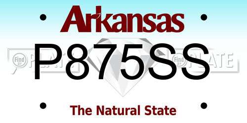 P875SS Arkansas License Plate