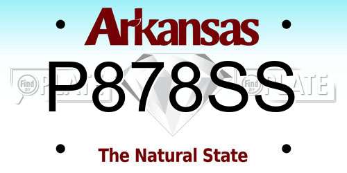 P878SS Arkansas License Plate