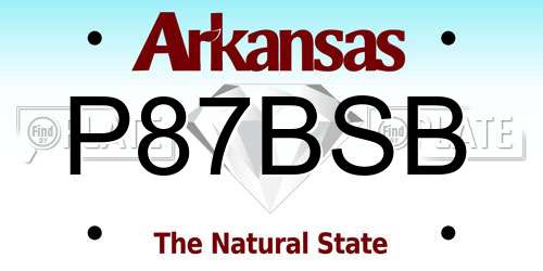 P87BSB Arkansas License Plate