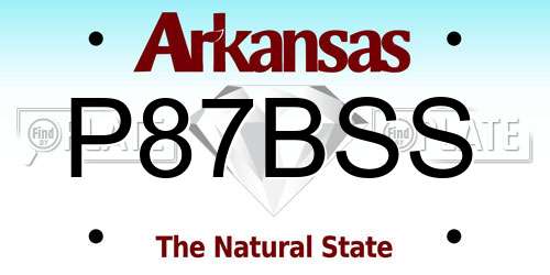 P87BSS Arkansas License Plate