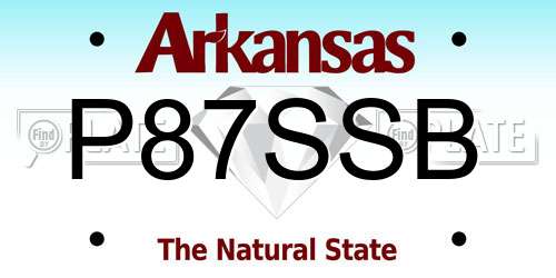 P87SSB Arkansas License Plate