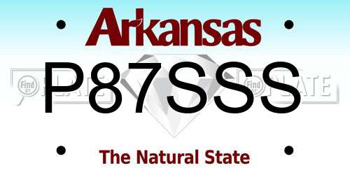 P87SSS Arkansas License Plate