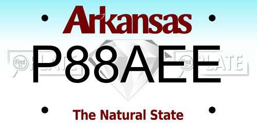 P88AEE Arkansas License Plate