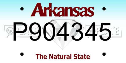 P904345 Arkansas License Plate
