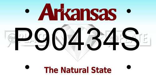 P90434S Arkansas License Plate