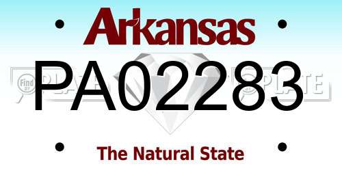 PA02283 Arkansas License Plate