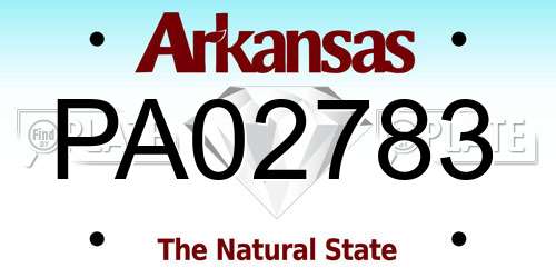 PA02783 Arkansas License Plate