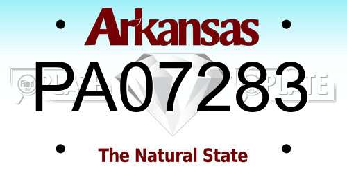 PA07283 Arkansas License Plate