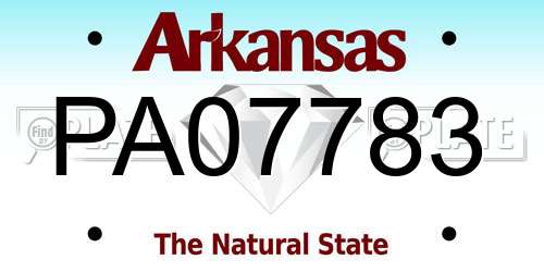 PA07783 Arkansas License Plate