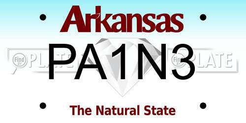 PA1N3 Arkansas License Plate