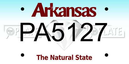 PA5127 Arkansas License Plate