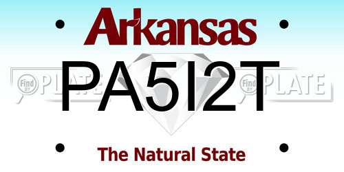 PA5I2T Arkansas License Plate