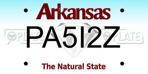 PA5I2Z Arkansas License Plate