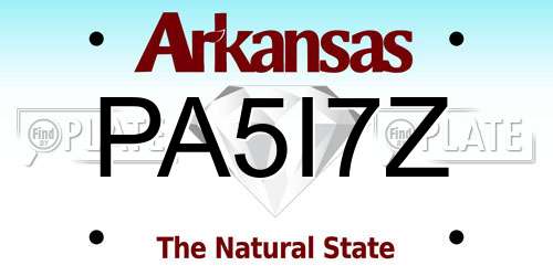 PA5I7Z Arkansas License Plate