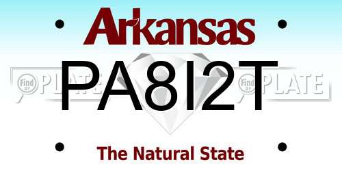PA8I2T Arkansas License Plate