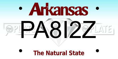 PA8I2Z Arkansas License Plate