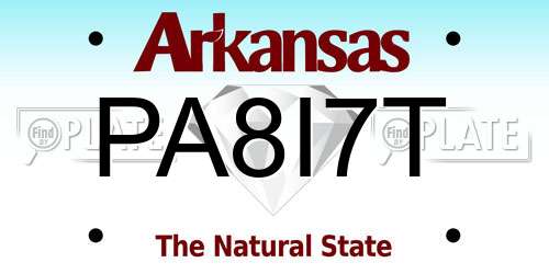 PA8I7T Arkansas License Plate