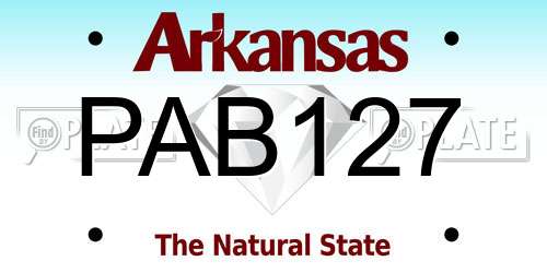 PAB127 Arkansas License Plate