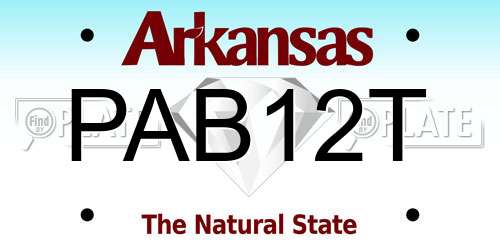 PAB12T Arkansas License Plate