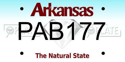 PAB177 Arkansas License Plate