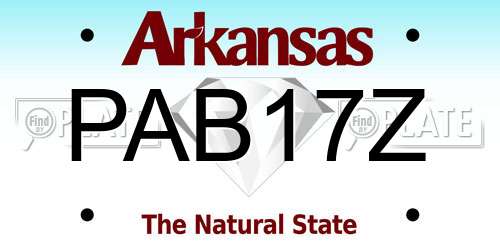 PAB17Z Arkansas License Plate