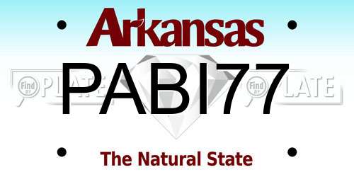 PABI77 Arkansas License Plate