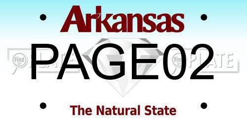 PAGE02 Arkansas License Plate