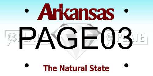 PAGE03 Arkansas License Plate