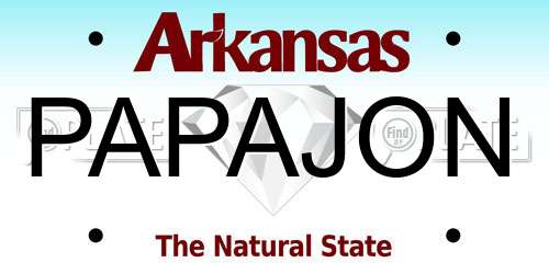 PAPAJON Arkansas License Plate