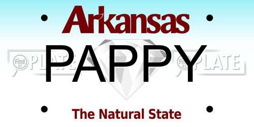 PAPPY Arkansas License Plate