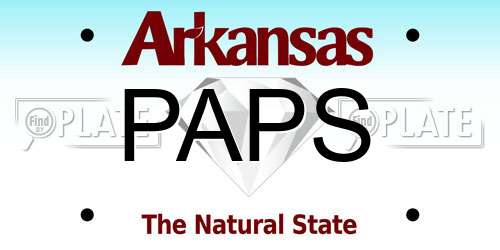 PAPS Arkansas License Plate