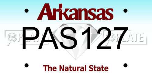 PAS127 Arkansas License Plate