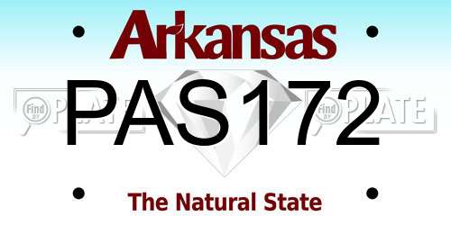 PAS172 Arkansas License Plate