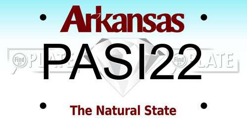 PASI22 Arkansas License Plate