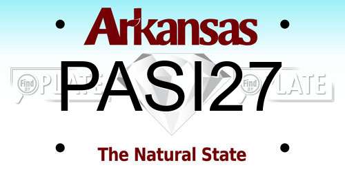 PASI27 Arkansas License Plate