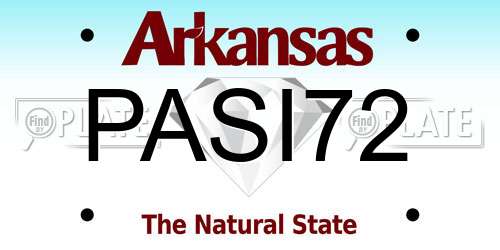 PASI72 Arkansas License Plate