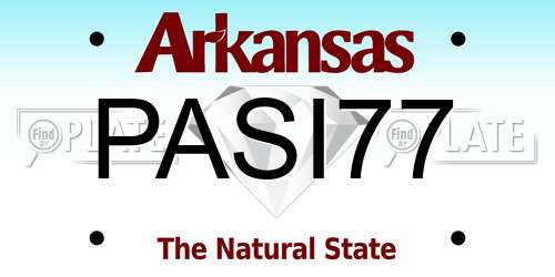 PASI77 Arkansas License Plate