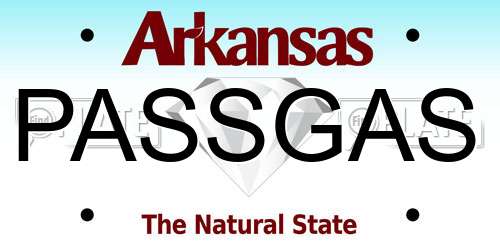 PASSGAS Arkansas License Plate