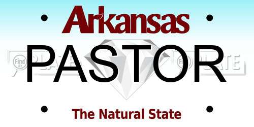PASTOR Arkansas License Plate