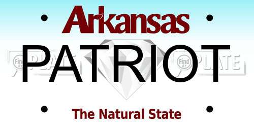 PATRIOT Arkansas License Plate