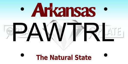 PAWTRL Arkansas License Plate