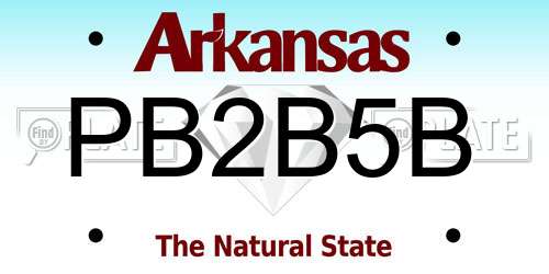 PB2B5B Arkansas License Plate