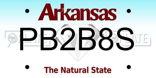 PB2B8S Arkansas License Plate