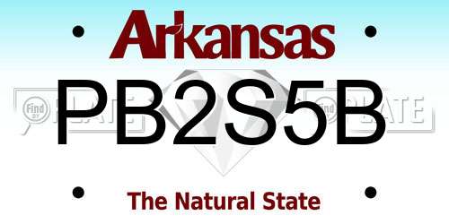PB2S5B Arkansas License Plate
