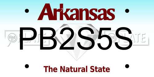 PB2S5S Arkansas License Plate