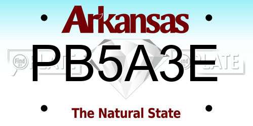 PB5A3E Arkansas License Plate