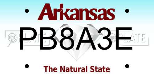 PB8A3E Arkansas License Plate