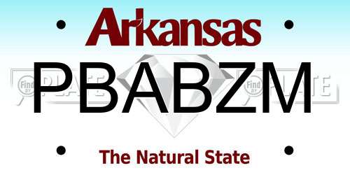 PBABZM Arkansas License Plate