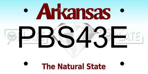 PBS43E Arkansas License Plate