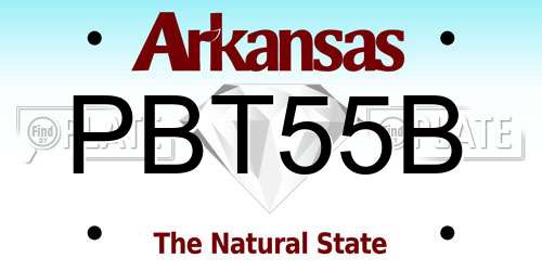 PBT55B Arkansas License Plate